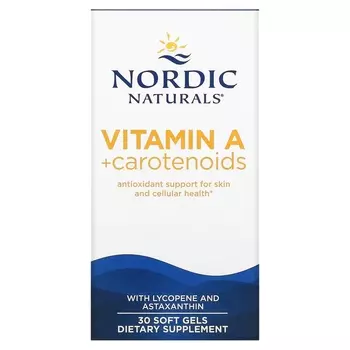 Витамин A и Каротиноиды Nordic Naturals, 30 мягких таблеток