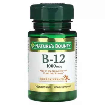 Витамин B-12 1000 мкг Nature's Bounty, 100 таблеток