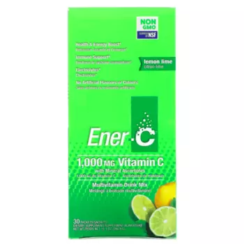 Витамин C со вкусом лимона и лайма Ener-C 1000 мг, 30 пакетиков
