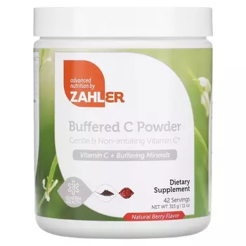 Витамин C Zahler Buffered Gentle & Non-imitating Vitamin C с ягодным вкусом, 315 г