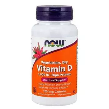 Витамин D2 1000 МЕ (120 капсул) Now Foods