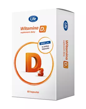 Витамин Д3 в капсулах Life Witamina D3 2000 j.m , 60 шт