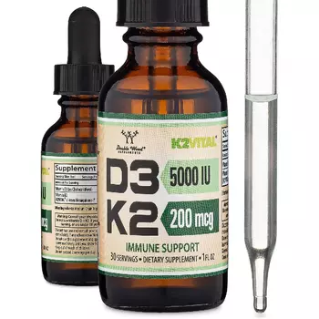 Витамин Double Wood D3 (200 мкг)+K2 (MK-7) 5000, 30 мл