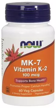 Витамин К2 в капсулах Now Foods MK-7 Vitamin K-2 100 mcg, 1 шт