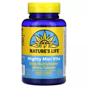 Витамин Nature's Life Mighty Mini Vite Daily Multivitamin, 240 микротаблеток