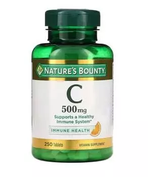 Витамин С, 500 мг, 250 таблеток, Nature's Bounty
