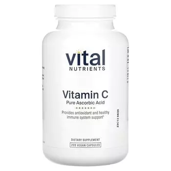 Витамин С Vital Nutrients Pure Ascorbic Acid, 220 капсул