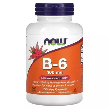 Витамин В6 NOW Foods, 250 капсул