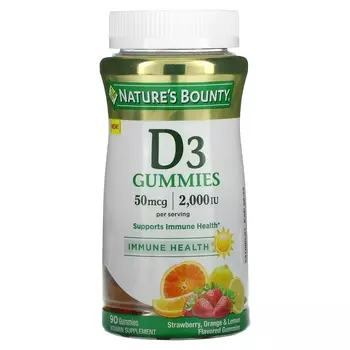 Витаминная добавка Nature's Bounty клубника, апельсин и лимон, 90 жевательных таблеток