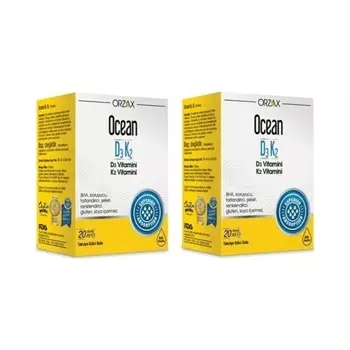 Витаминные капли Orzax Ocean D3 / K2, 2 флакона по 20 мл
