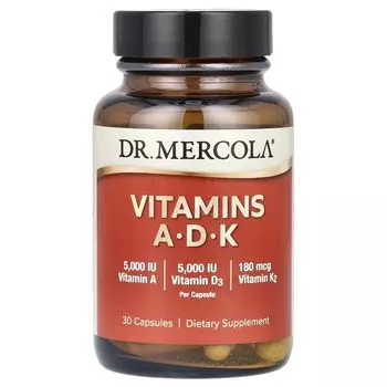 Витамины ADK, 30 капсул Dr. Mercola