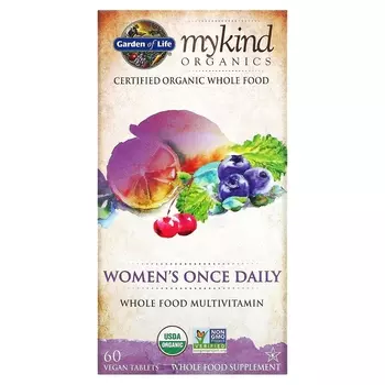 Витамины для Женщин Garden of Life MyKind Organics, 60 веганских таблеток