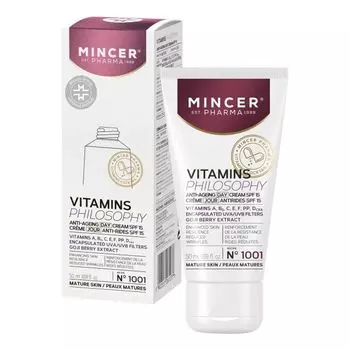 Витамины философия антивозрастной крем для лица spf15 дневной Mincer, 50 мл