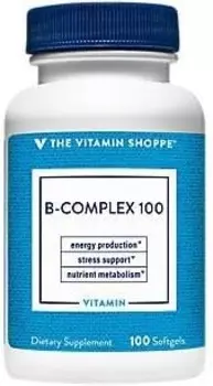 Витамины группы B The Vitamin Shoppe B-Complex 100, 100 мягких капсул