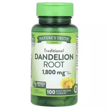 Витамины Nature's Truth корень одуванчика, 100 капсул