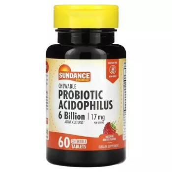 Витамины жевательные пробиотики Sundance Acidophilus Natural Berry