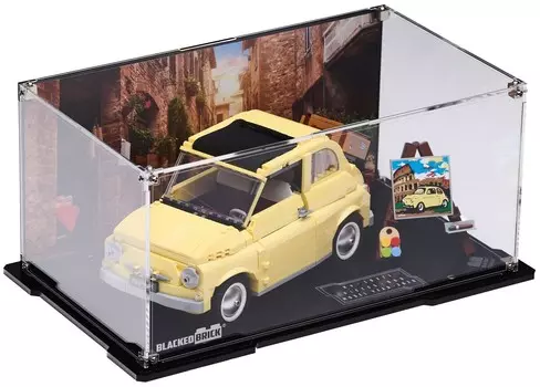 Витрина с фоном Blacked Brick для LEGO 10271 Creator Expert — Fiat 500 / Blacked Brick Inna marka