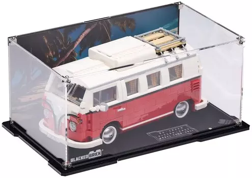 Витрина с фоном Blacked Brick для LEGO 10220 Creator Expert — Volkswagen T1 / Blacked Brick Inna marka