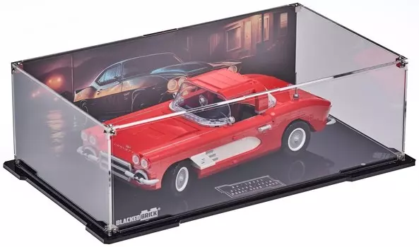 Витрина с фоном Blacked Brick для LEGO 10321 ICONS - Corvette / Blacked Brick Inna marka