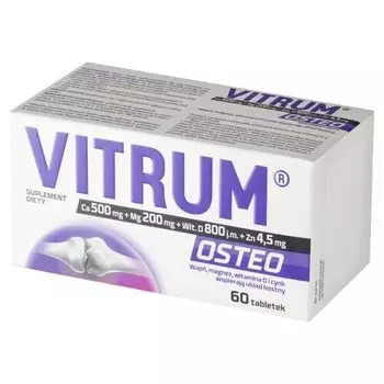 Витрум Остео Са 500мг + Мг 200мг + Вит. Д 800 МЕ + Zn 4,5 мг, биологически активная добавка, 60 таблеток Inna Marka