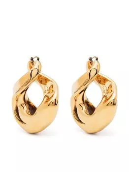 Витые серьги-кольца Alexander McQueen, золотой