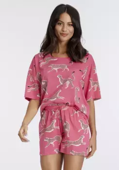 Vivance Dreams Пижама (2 шт.), с животным принтом по всей поверхности, цвет Pink-Gemustert