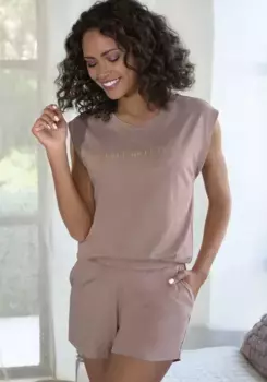 Vivance Dreams Пижама (набор, 2 шт.), с красивым принтом фольгой, лиловый