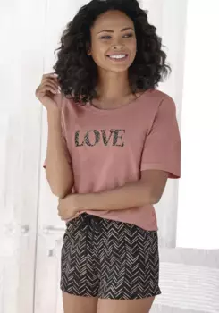 Vivance Dreams Пижама (набор, 2 шт.), с живописным узором "елочка", цвет Aprikose