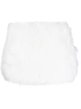 Vivetta faux-fur miniskirt, белый