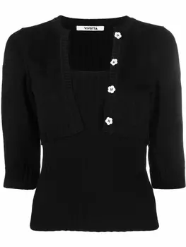 Vivetta многослойный джемпер, черный