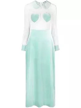 Vivetta платье макси с кружевом, зеленый