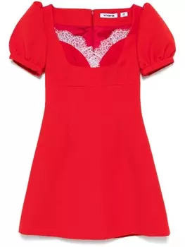 Vivetta платье мини с кружевной отделкой, красный