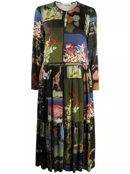 Vivetta платье в технике пэчворк с принтом, черный