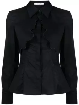 Vivetta рубашка с фестонами, черный