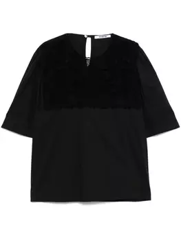 Vivetta топ с вышивкой, черный