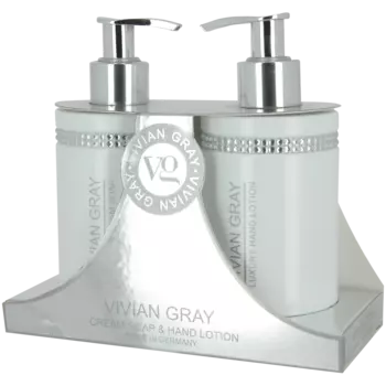 Vivian Gray White Crystal набор: жидкое мыло, 250 мл + лосьон для рук, 250 мл
