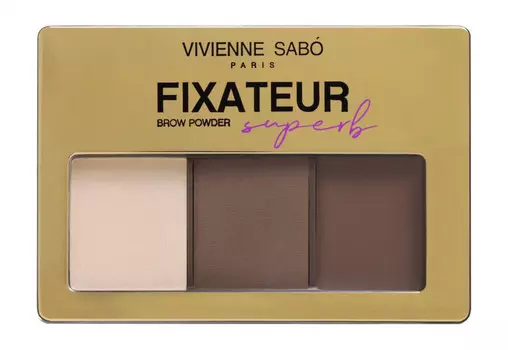 Vivienne Sab, Fixateur Superb Eyebrow Palette No.02 Dark Brown (4G)