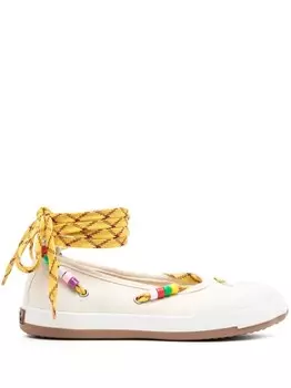 Vivienne Westwood балетки в спортивном стиле, нейтральный цвет