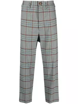 Vivienne Westwood брюки Cruise в клетку тартан с низким шаговым швом, синий