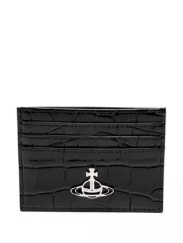 Vivienne Westwood держатель для карт из крокодила, черный