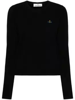 Vivienne Westwood джемпер с вышивкой Orb, черный