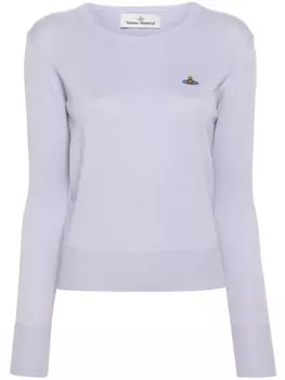 Vivienne Westwood джемпер с вышивкой Orb, фиолетовый