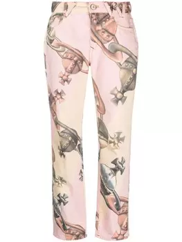 Vivienne Westwood джинсы Harris с логотипом, розовый