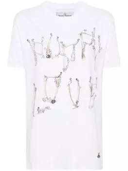Vivienne Westwood футболка Bones 'n Chain, белый