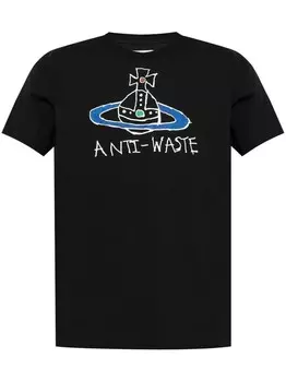 Vivienne Westwood футболка из хлопка с логотипом, черный