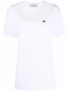 Vivienne Westwood футболка из органического хлопка с вышивкой Orb, белый