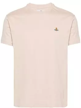 Vivienne Westwood футболка из органического хлопка с вышитым шаром, нейтральный цвет