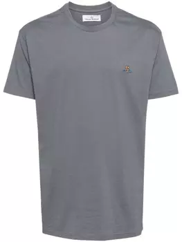 Vivienne Westwood футболка с круглым вырезом и вышитым логотипом, синий