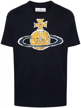 Vivienne Westwood футболка с логотипом Orb, синий