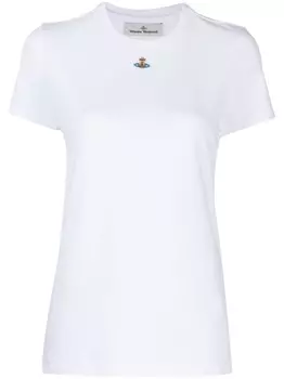 Vivienne Westwood футболка с вышитым логотипом Orb, белый